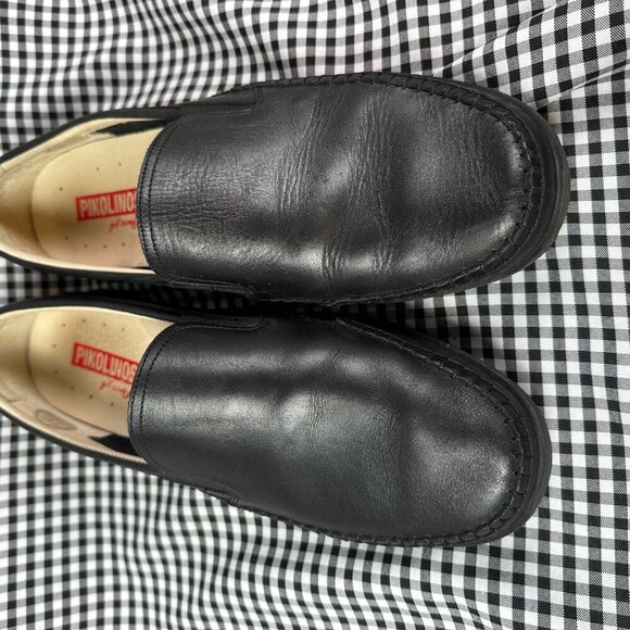 Pikolinos MARBELLA Mens Moccasin Black Leather Driving Loafer Shoe EU 44 US 10.5 - Picture 2 of 6